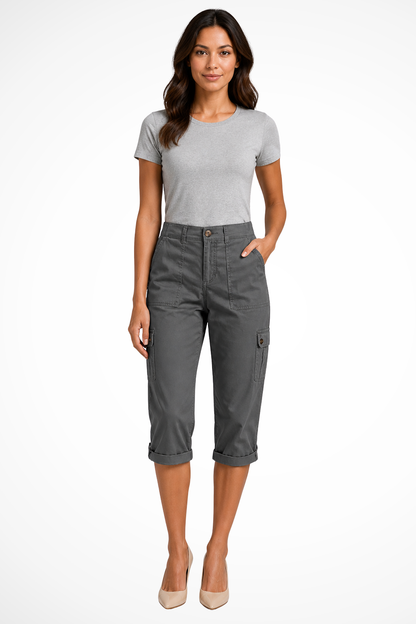 Perrine | Cropped Cargo Trousers