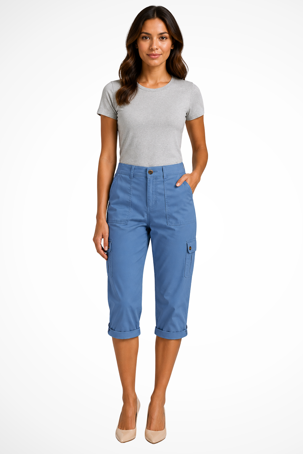 Perrine | Cropped Cargo Trousers