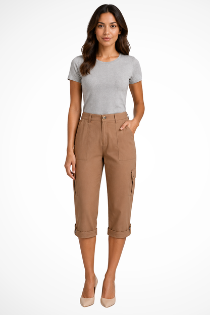 Perrine | Cropped Cargo Trousers
