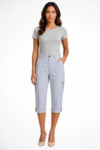 Perrine | Cropped Cargo Trousers