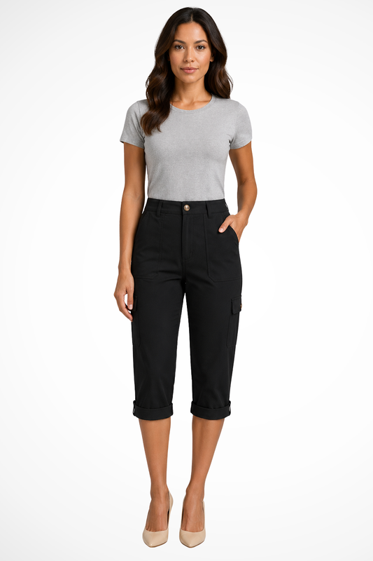 Perrine | Cropped Cargo Trousers