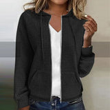 Waterproof lined jacket with a tailored fit, front view