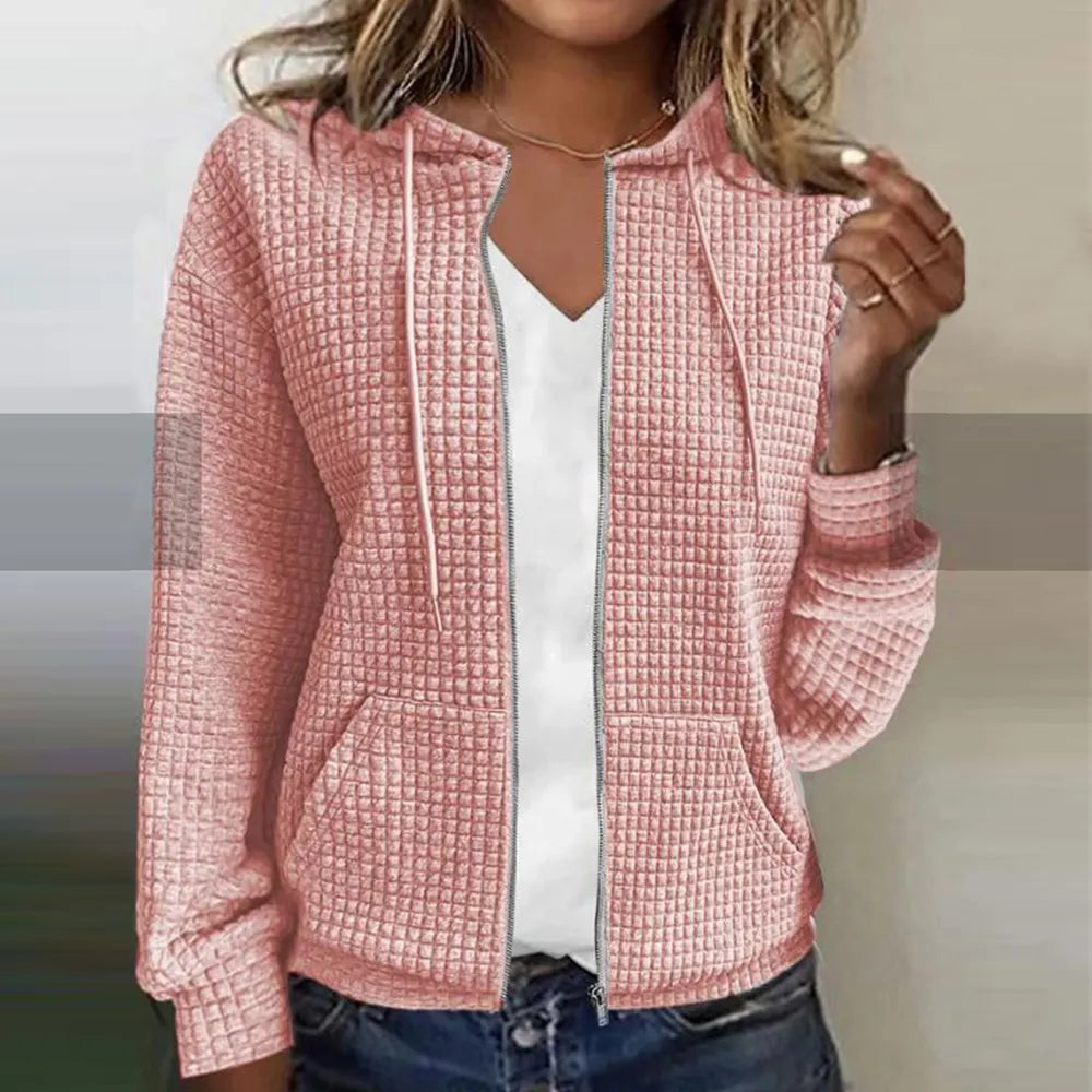 Waterproof jacket shown from the side