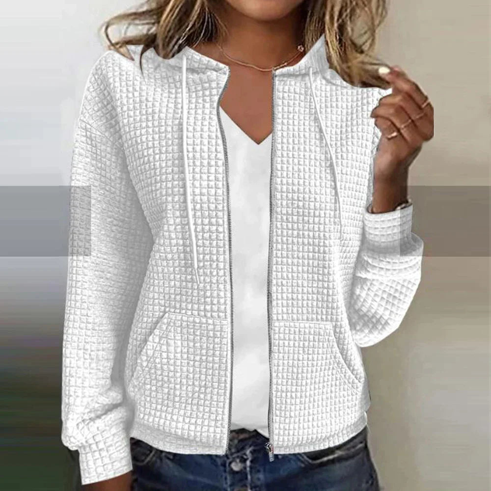 Waterproof lined jacket shown at full length