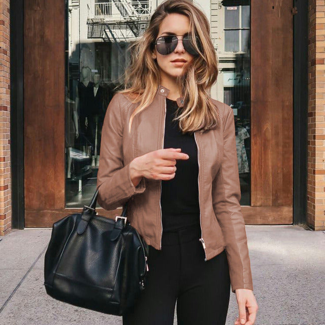 Biker jacket shown from the side