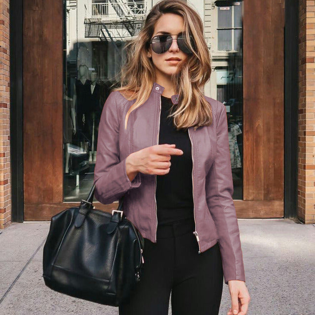 Biker jacket shown in a second colourway
