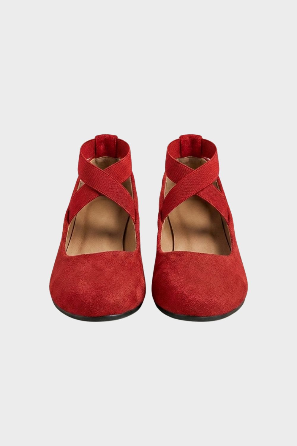 Mireille | Suede Cross-Strap Ballet Flats