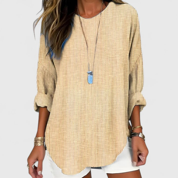 Cressida | Striped Crew Neck Blouse