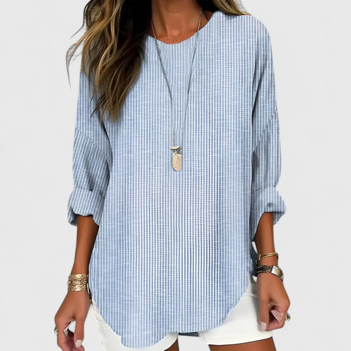 Cressida | Striped Crew Neck Blouse
