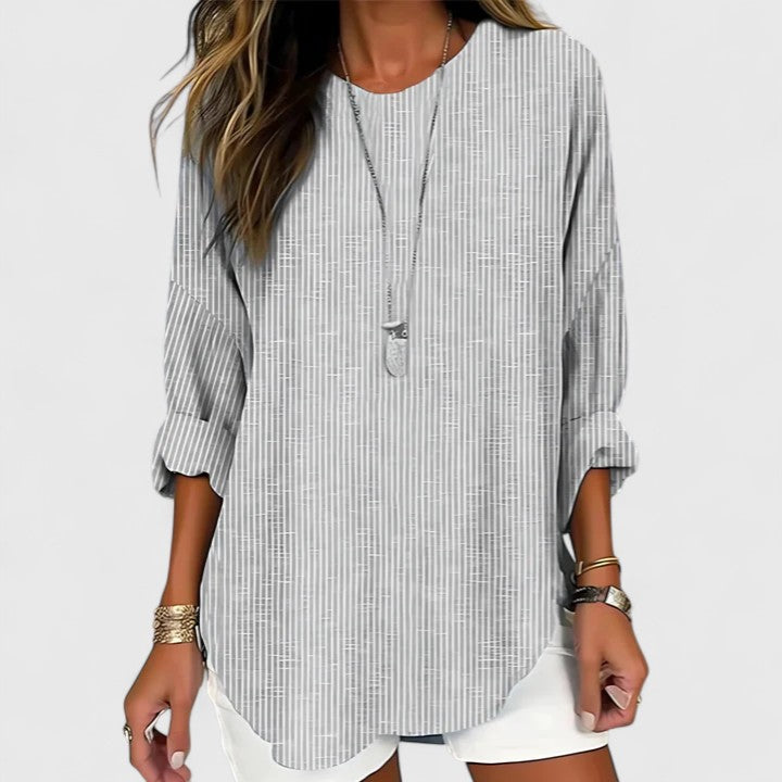 Cressida | Striped Crew Neck Blouse