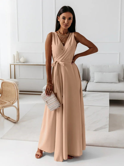 Solène | Sleeveless Wrap Maxi Dress