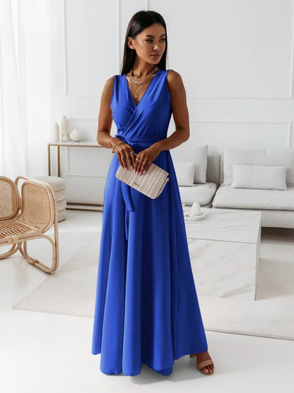 Solène | Sleeveless Wrap Maxi Dress