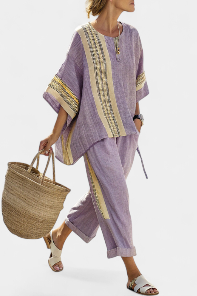 Elowen | Striped Trouser Set