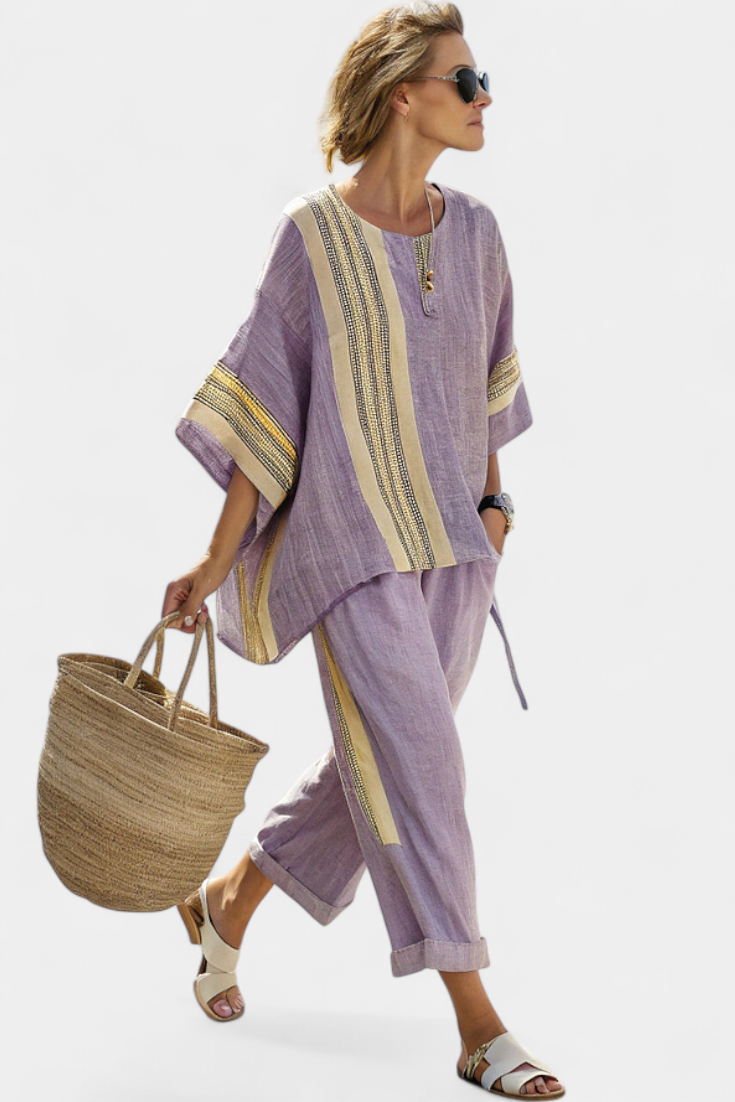 Elowen | Striped Trouser Set