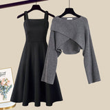 Wilhelmine | 2-in-1 Knit Dress & Sweater Set