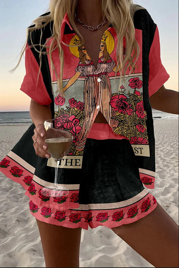 Olivia | Short Set in Virgin Pink Linen.