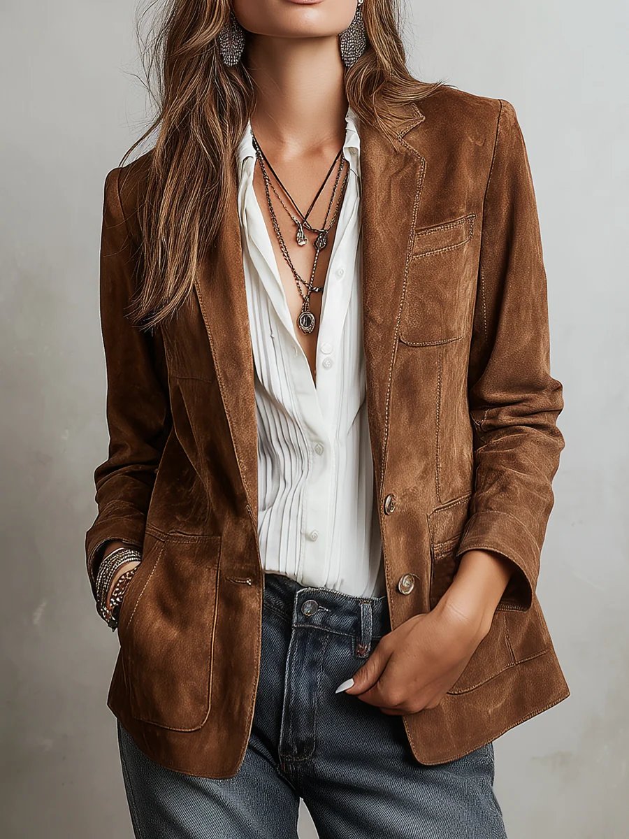 Tailored blazer shown from the side