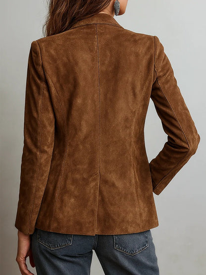 Tailored blazer showing the hem and front pockets