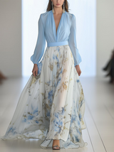 Elodie | Floral V-Neck Maxi Dress