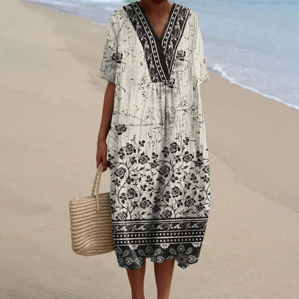 Arden™ | Floral V-Neck Summer Dress