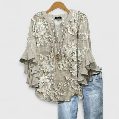 Tayla | Floral Ruffle Sleeve Blouse