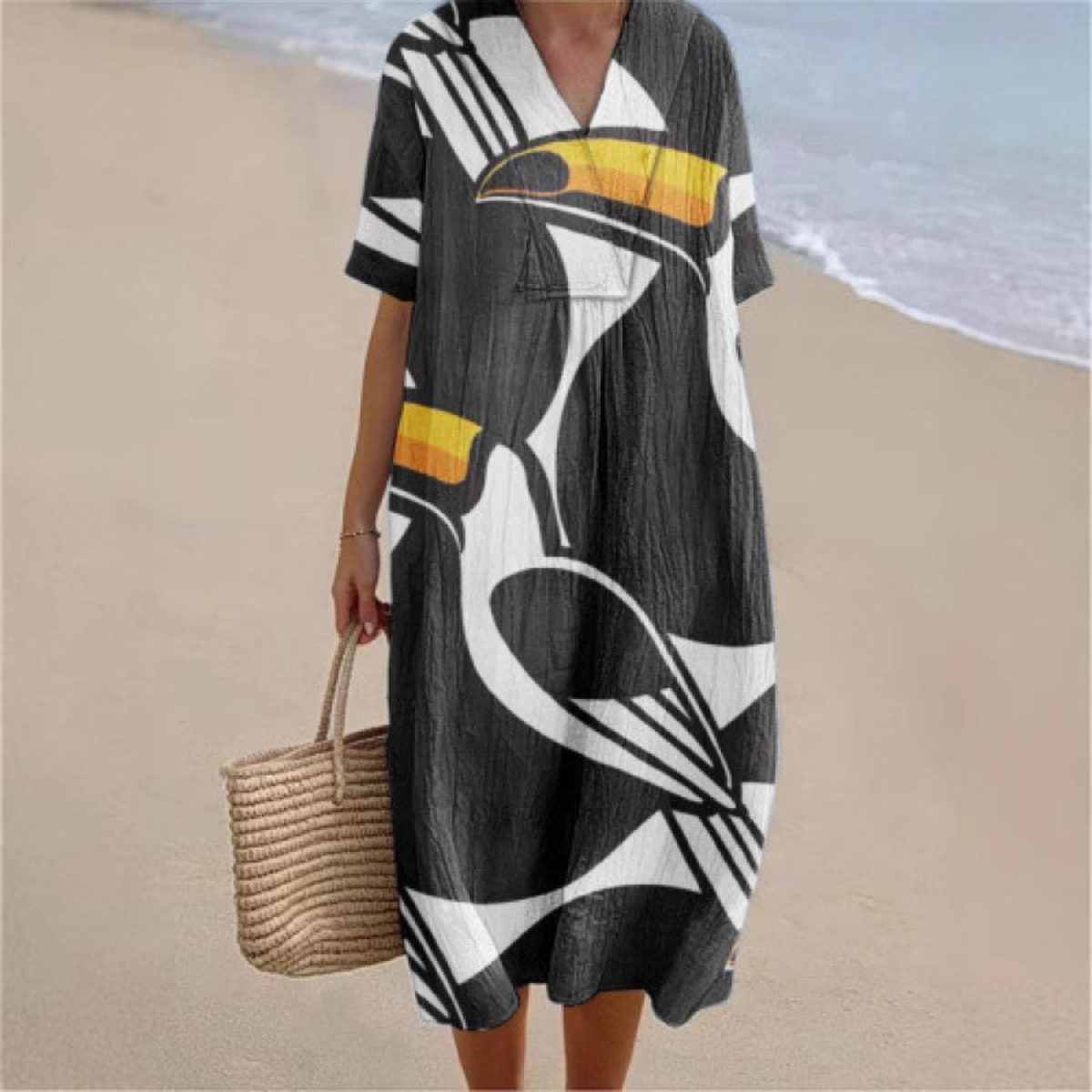 Kiara™ | Artistic Toucan Summer Dress