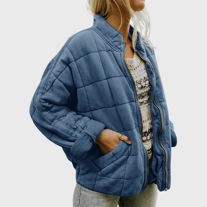 Quilted jacket showing the stitched panels