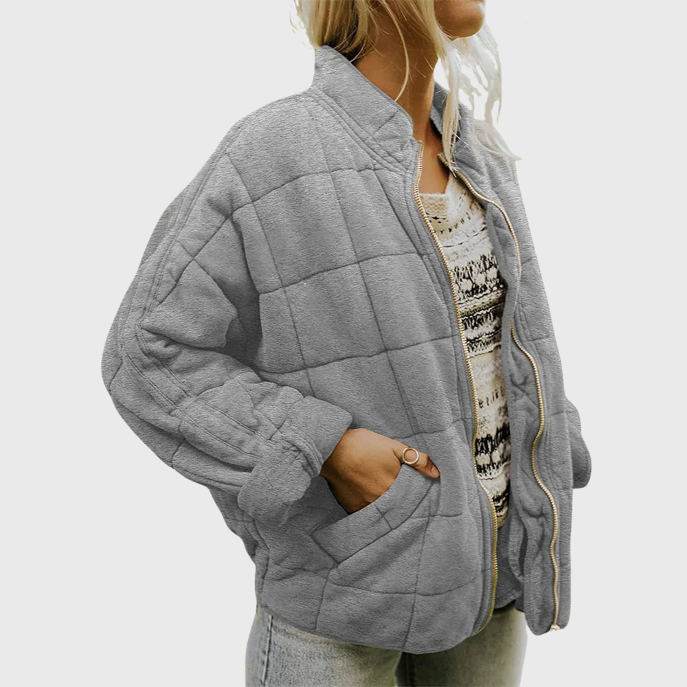 Quilted jacket shown in a second colourway