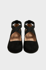 Mireille | Suede Cross-Strap Ballet Flats