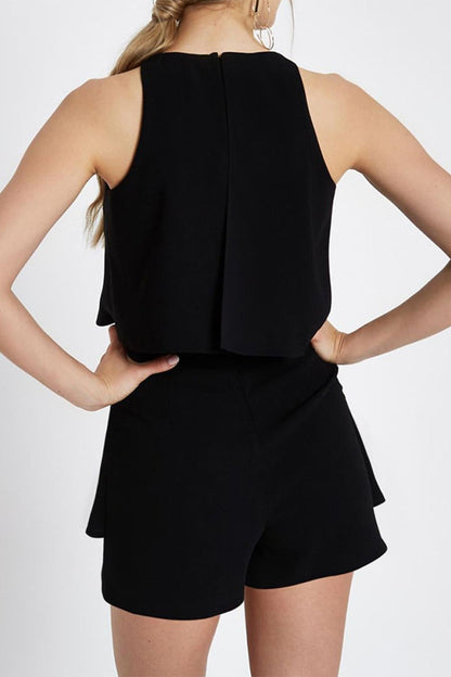 Nora | Ruffle Sleeveless Romper