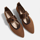 Isolde | Pointed Knit Comfort Flats