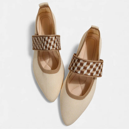 Isolde | Pointed Knit Comfort Flats