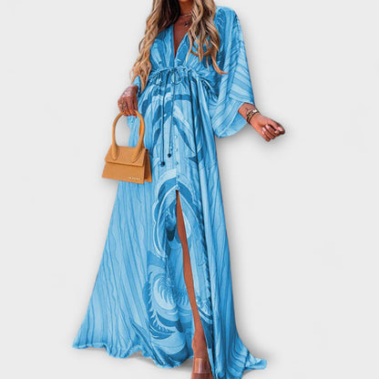 Maren | Printed Button-Front Maxi Dress