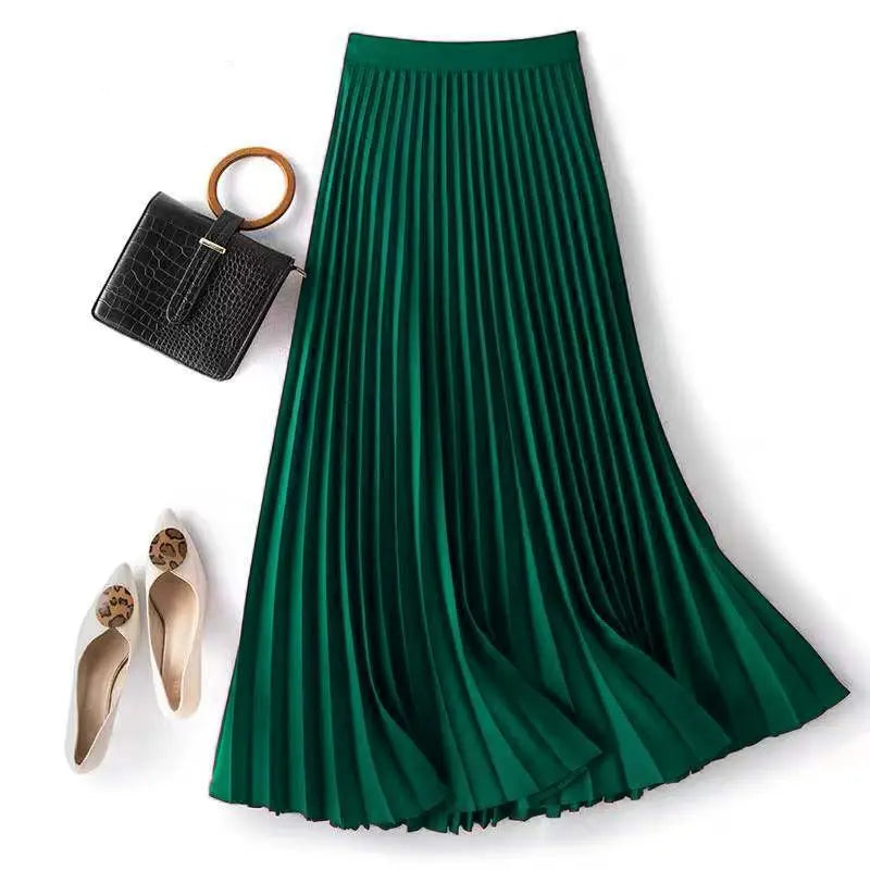 Simona | Pleated A-Line Skirt