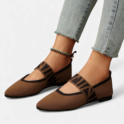 Isolde | Pointed Knit Comfort Flats