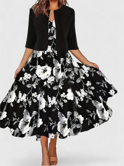 Amandine | Floral Print Midi Dress