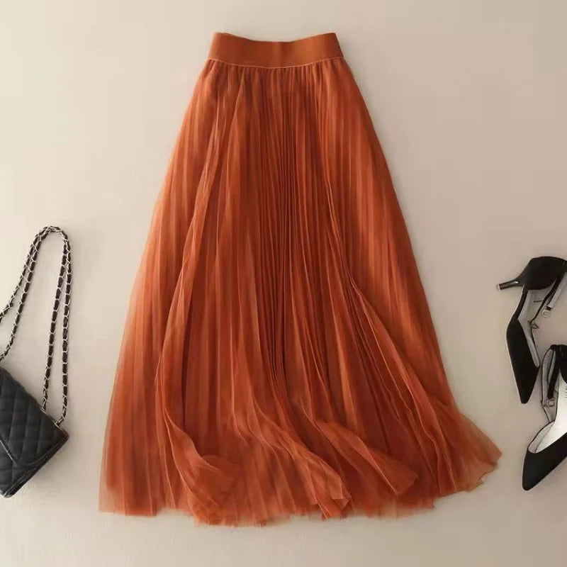 Morgan | High-Waisted Pleated Skirt