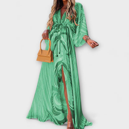 Maren | Printed Button-Front Maxi Dress