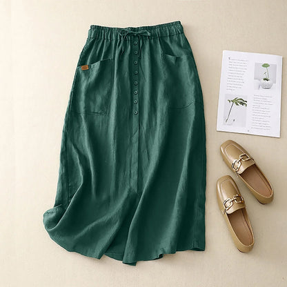 Juno | Button-Front A-Line Skirt