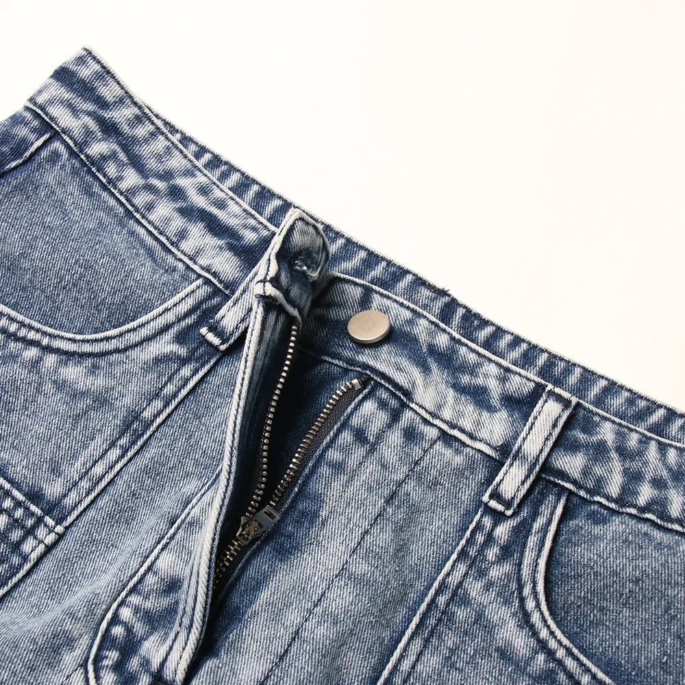 Sierra | Cargo Denim Skirt with Pockets