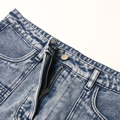 Sierra | Cargo Denim Skirt with Pockets