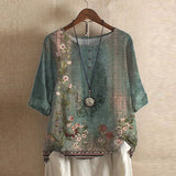 Anya | Retro Floral Print Blouse