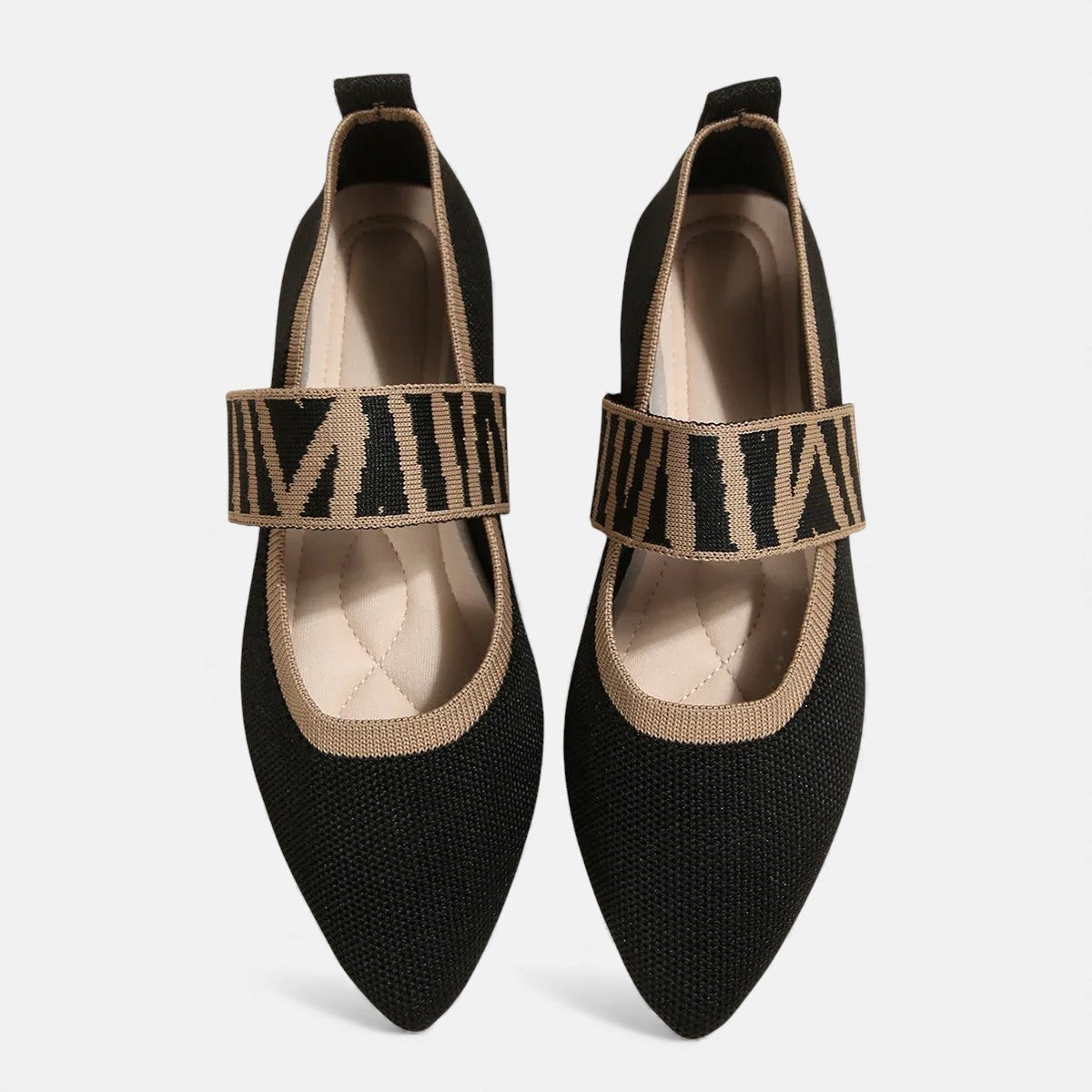 Isolde | Pointed Knit Comfort Flats