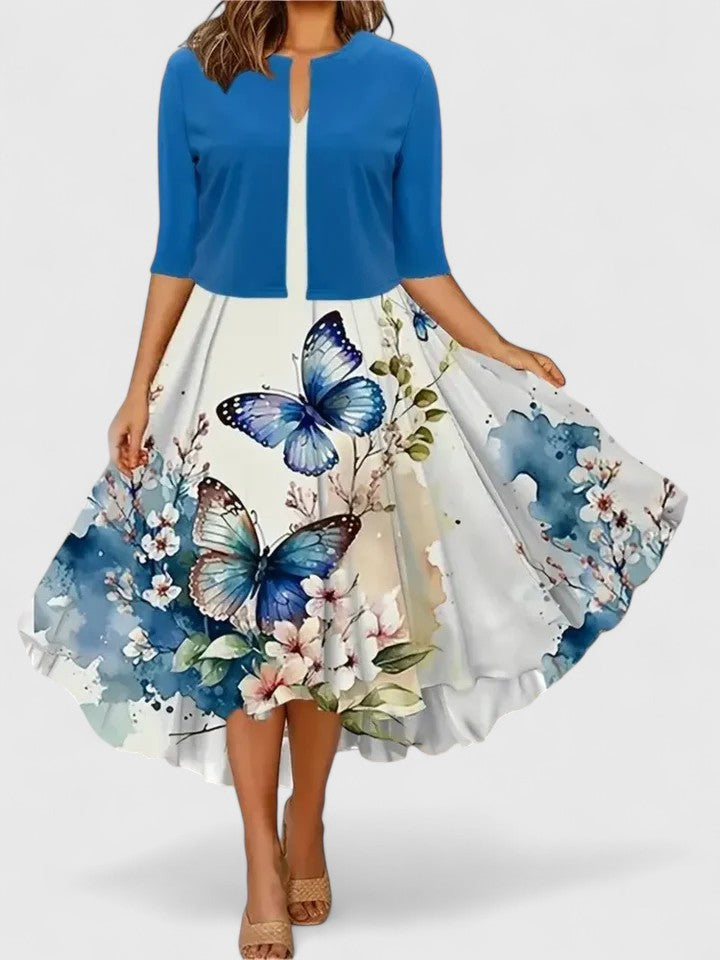 Amandine | Floral Print Midi Dress