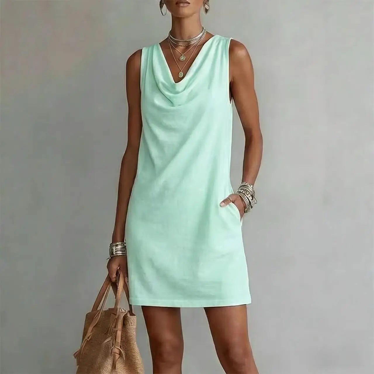 Nikki | Sleeveless Pocket Mini Dress