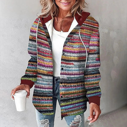 Lined cardigan shown in a third colourway