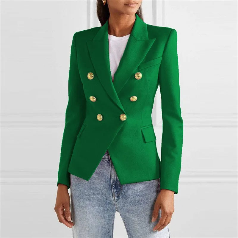 Slim-fit blazer seen at full length