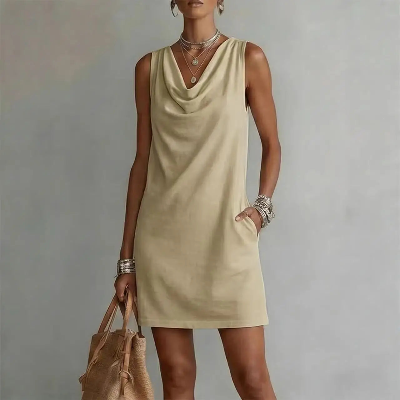 Nikki | Sleeveless Pocket Mini Dress