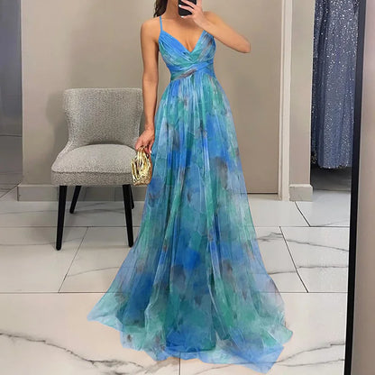 Aurélie | Floral Pleated Maxi Dress