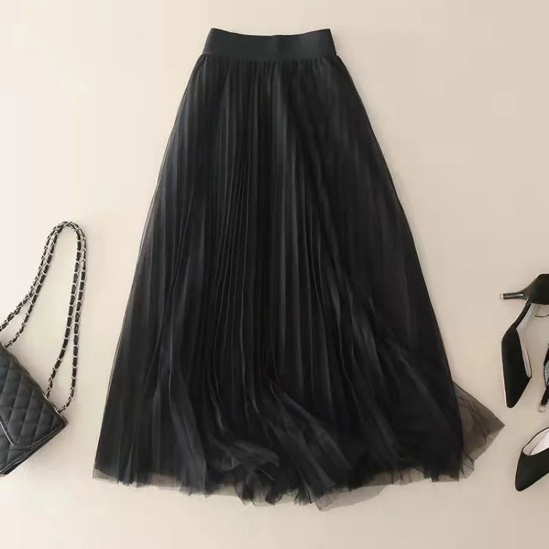 Morgan | High-Waisted Pleated Skirt